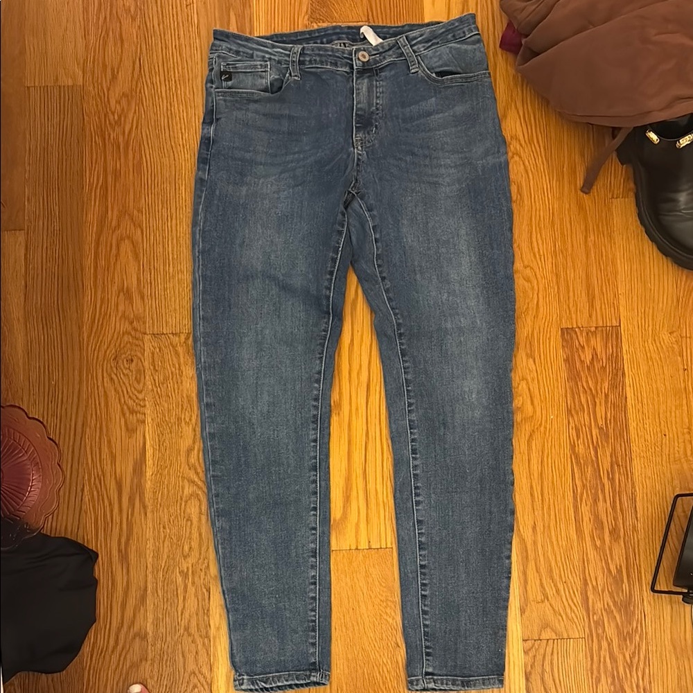 KanCan Blue Skinny Jeans with Stretch Mid-Rise SIZE 11